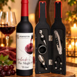 Wine Bottle Shaped Wine Accessories Set