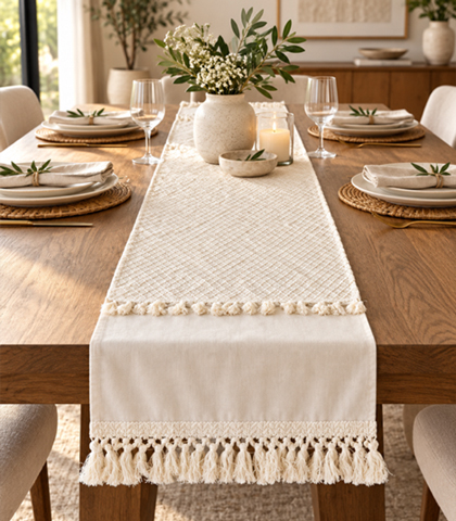 Beige Table Runner