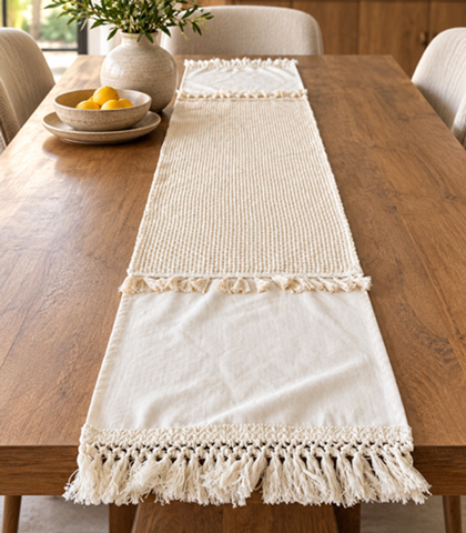 Beige Table Runner