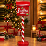 Christmas Metal Stand with Santa Letter Box