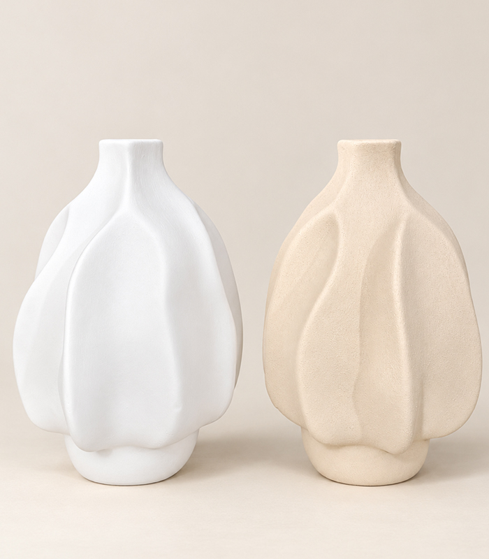 Modern Ceramic Wavy Vase