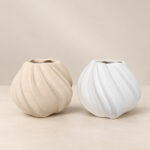 Modern Round Wavy Ceramic Vase