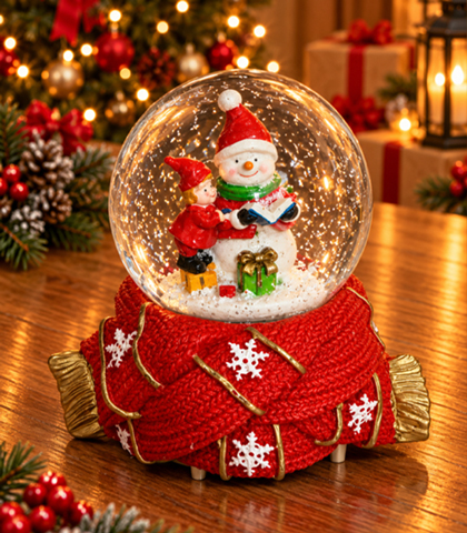 Snowman Crystal Ball Christmas Decoration