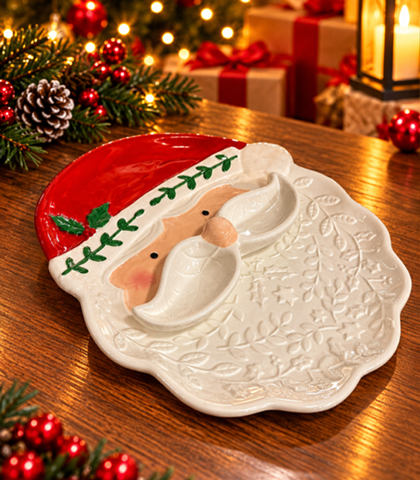 Santa Face Christmas Decorative Plate